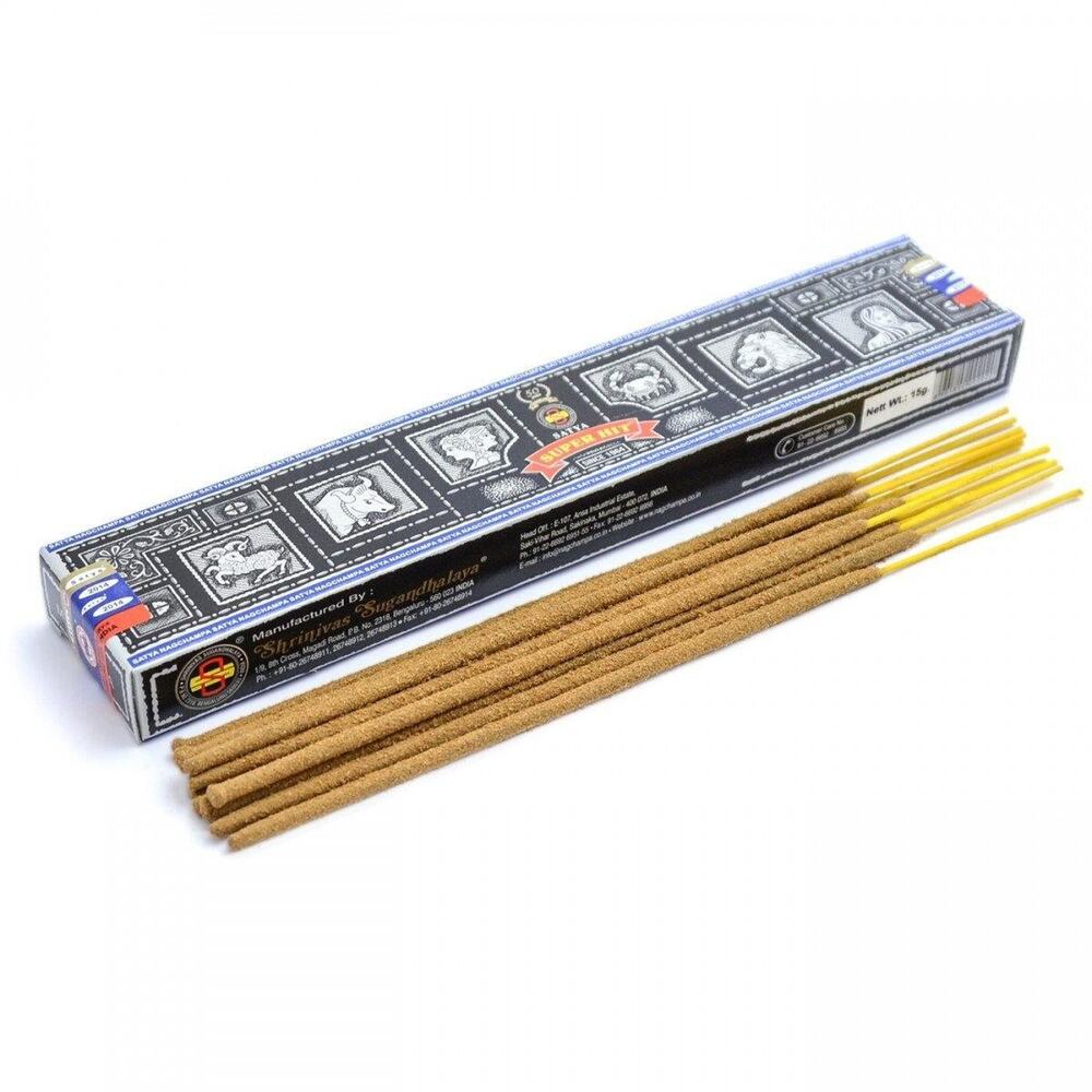 3 Packs Incense Sticks Satya Super Hit 15g each Nag Champa